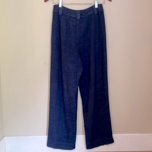 Free People Straight Leg Trouser Navy Blue Size 0 Womens Small - Picture 10 of 15